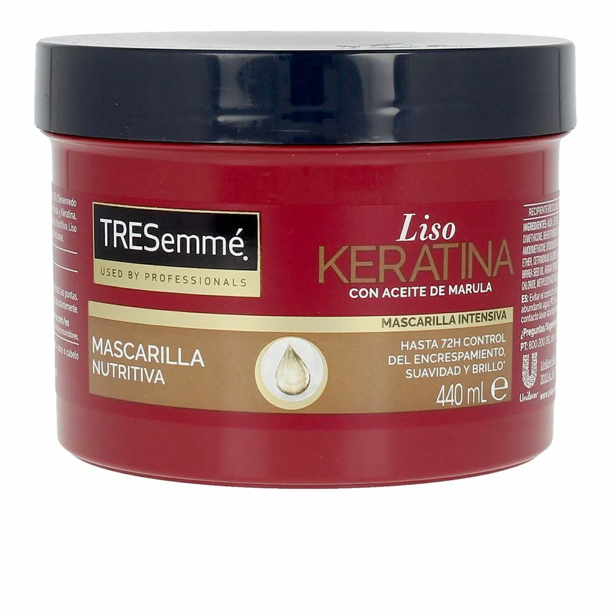 Maschera per Capelli Tresemme Liso Keratina Cheratina 440 ml