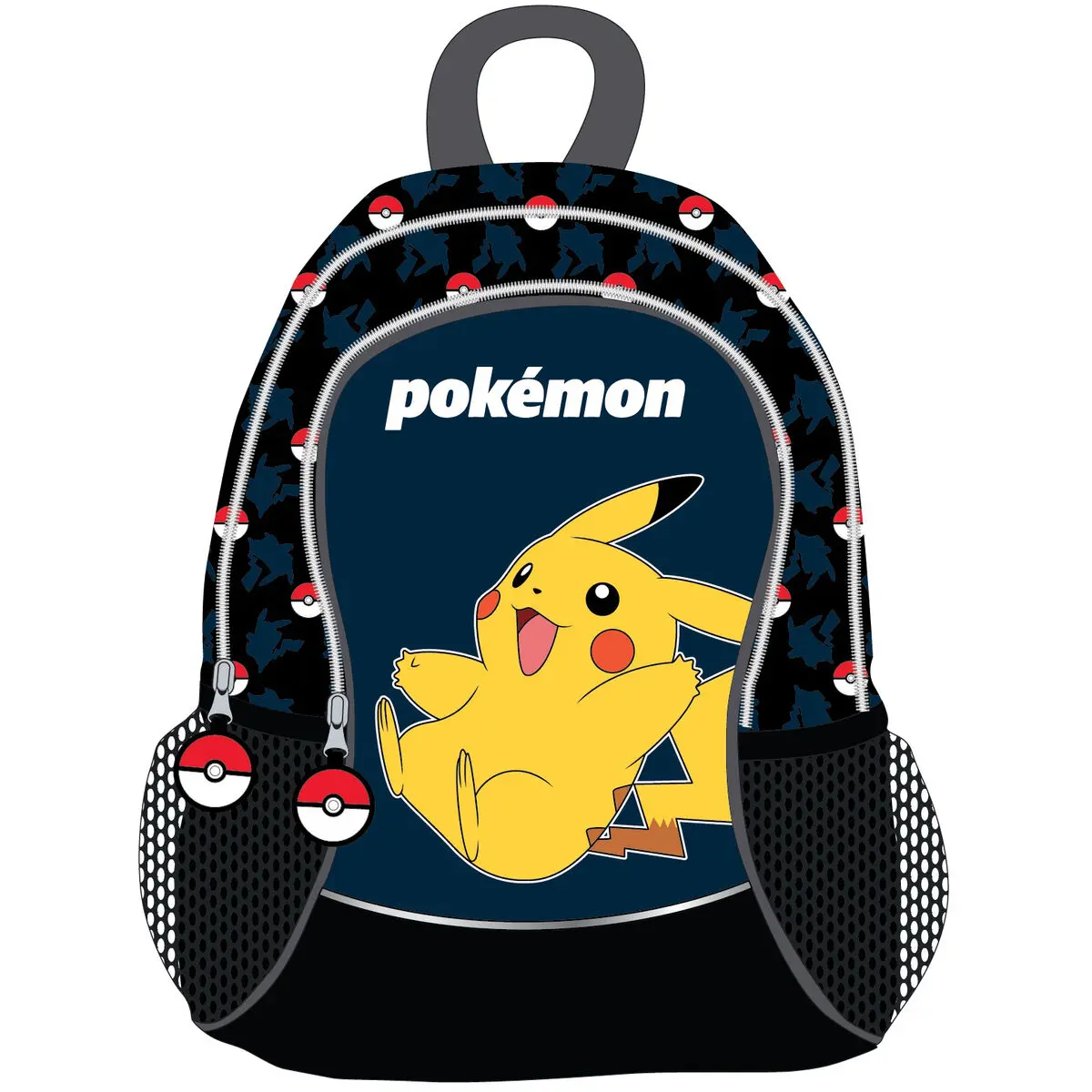 Zaino Scuola Pokémon Pokeball Azzurro Nero 30 x 40 x 15 cm