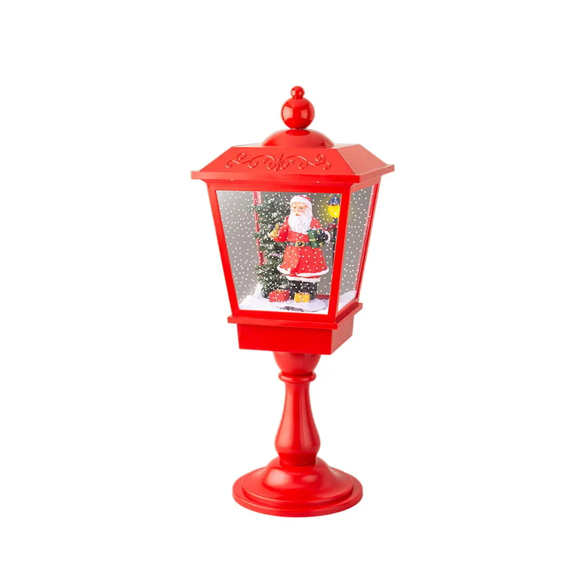 Torcia a LED Lumineo Rosso Babbo Natale Musica Movimento