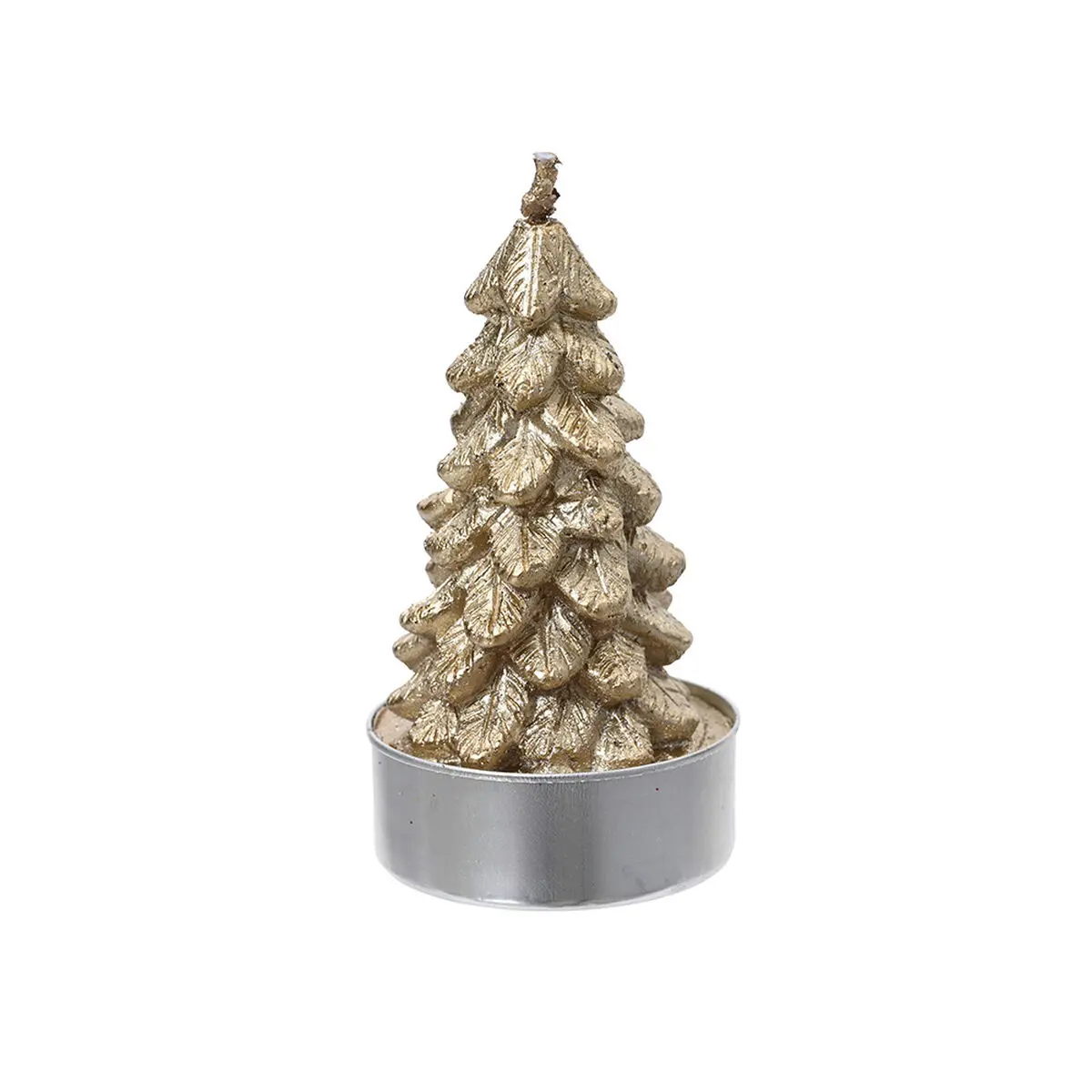 Candela Lifetime Dorato Albero di Natale 9,2 x 9,2 cm