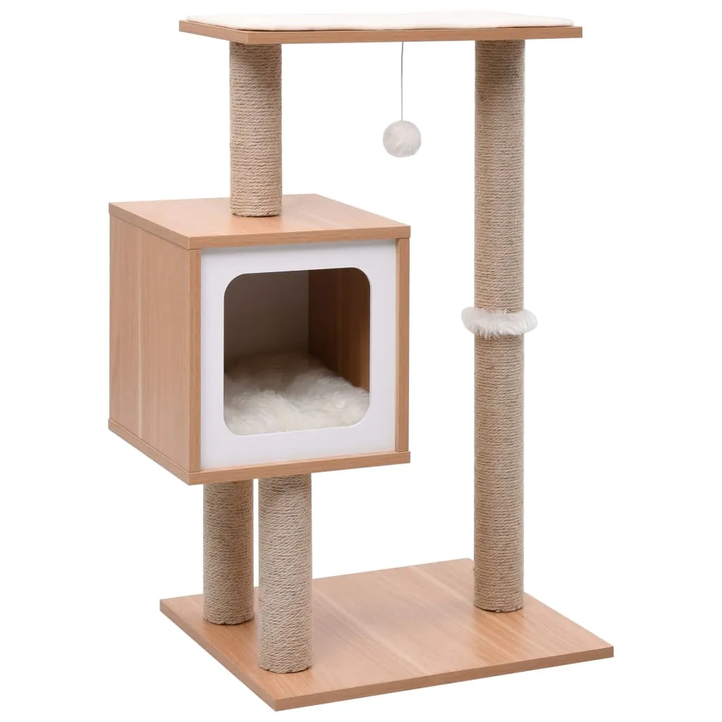 vidaXL Albero per Gatti con Tappeto Tiragraffi in Sisal 82 cm