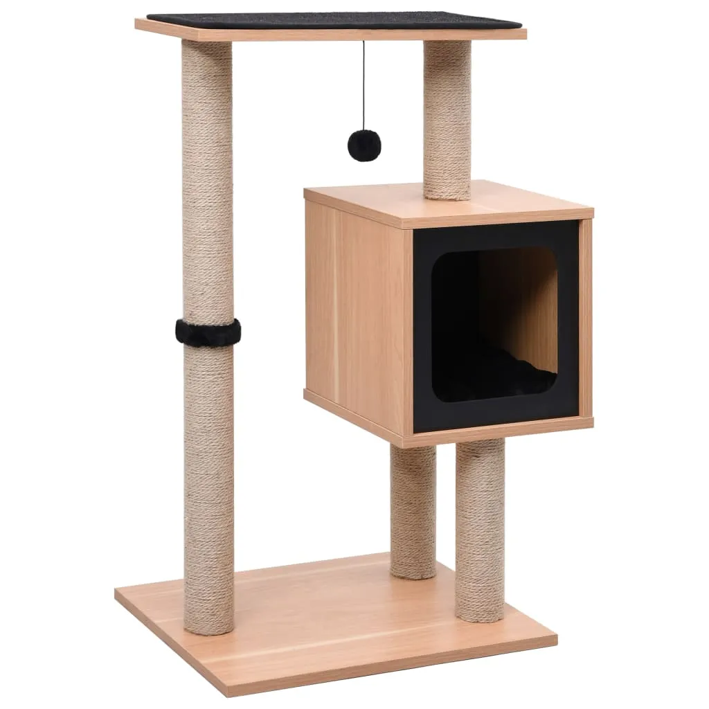 vidaXL Albero per Gatti con Tappeto Tiragraffi in Sisal 82 cm