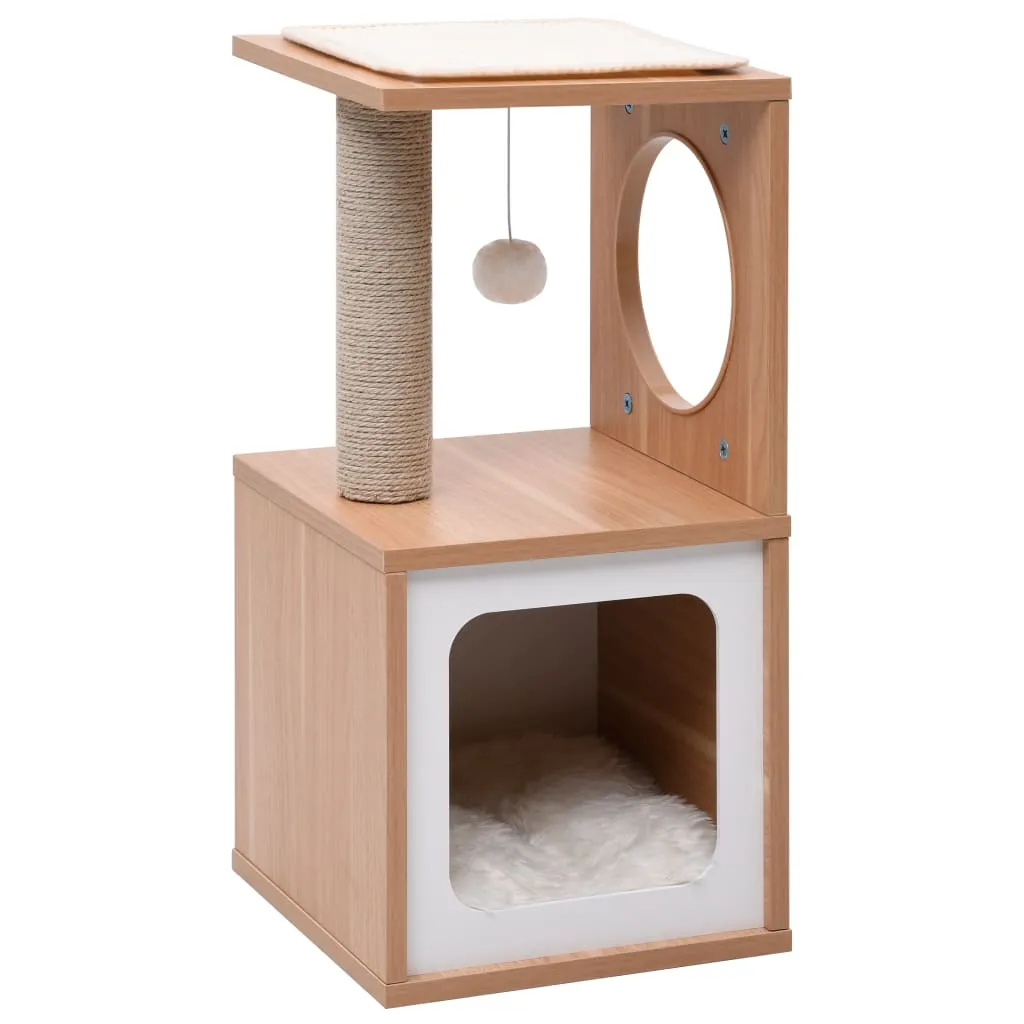 vidaXL Albero per Gatti con Tappeto Tiragraffi in Sisal 60 cm