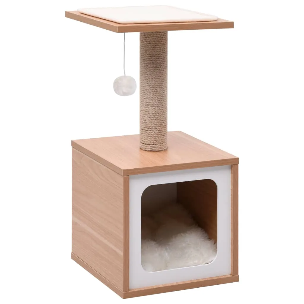 vidaXL Albero per Gatti con Tappeto Tiragraffi in Sisal 62 cm