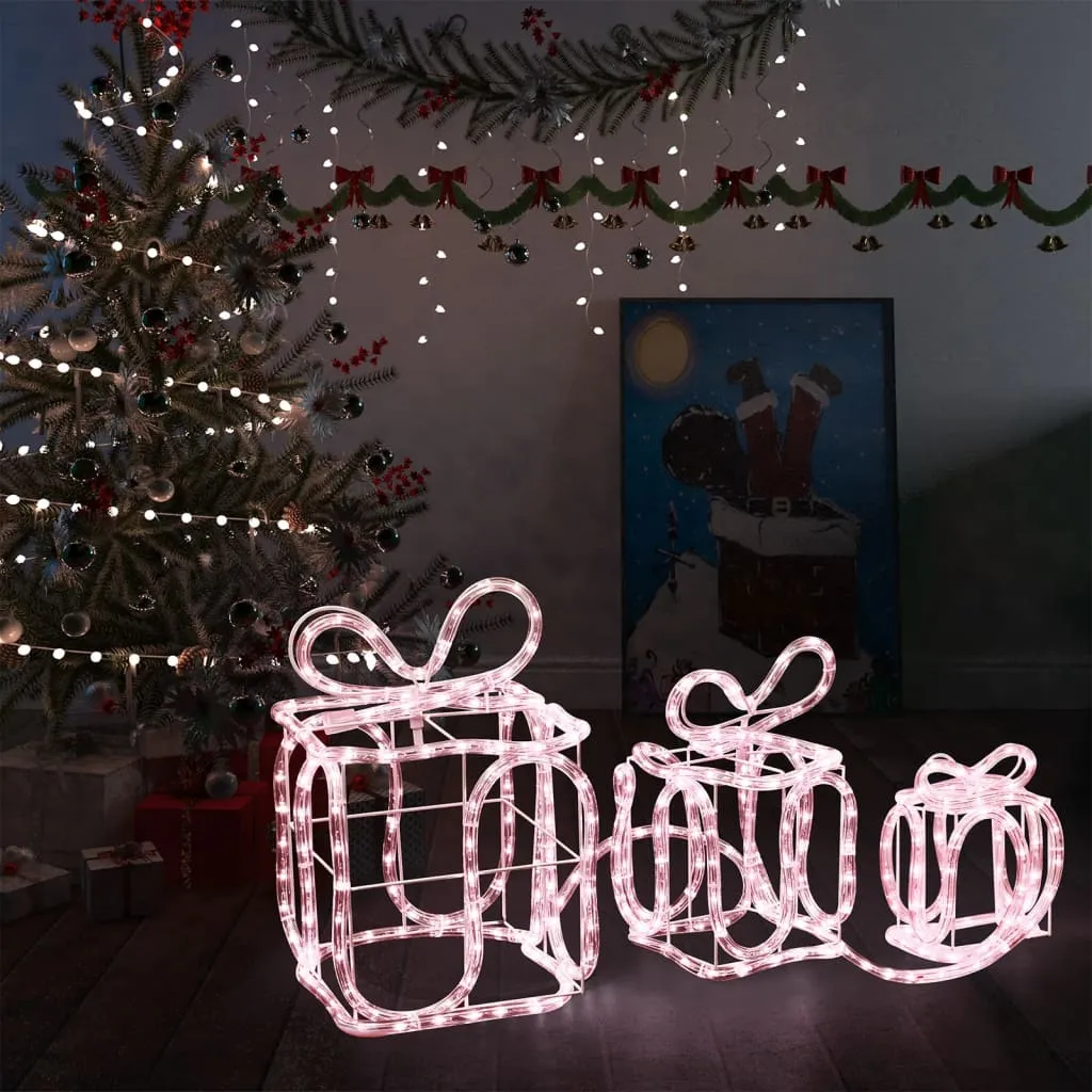 vidaXL Decorazione Natale Scatole Regalo con 180 LED Interni Esterni