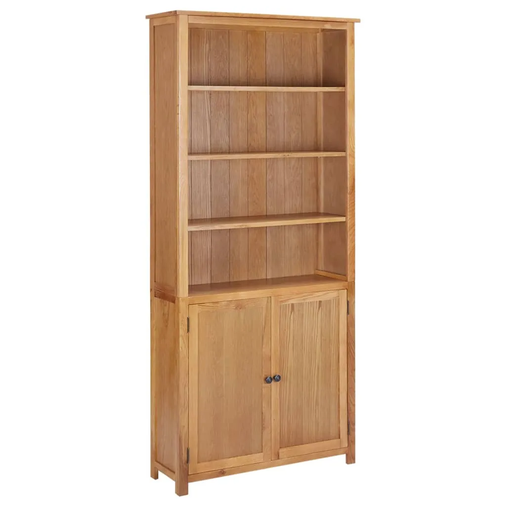 vidaXL Libreria a 2 Ante 90x30x200 cm in Massello di Rovere