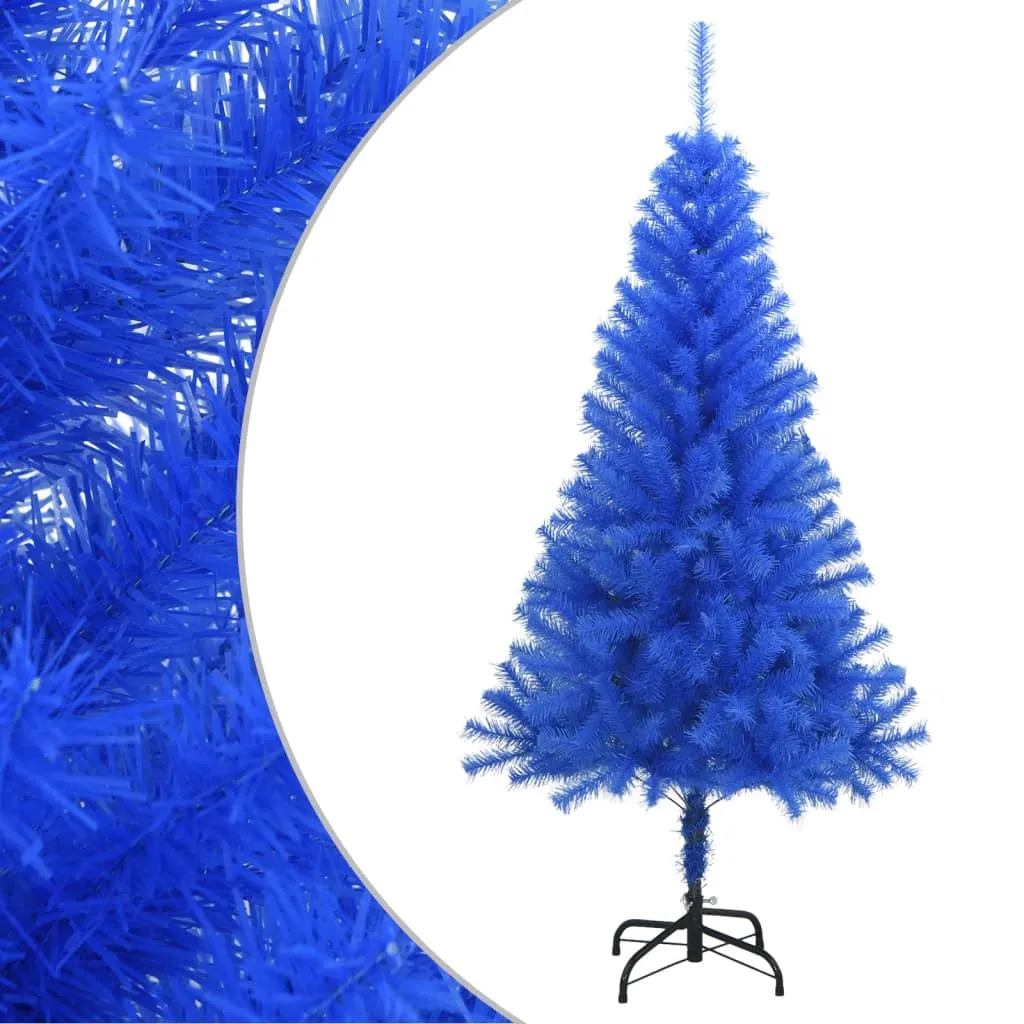 vidaXL Albero di Natale Artificiale Sottile con Base Blu 150 cm PVC