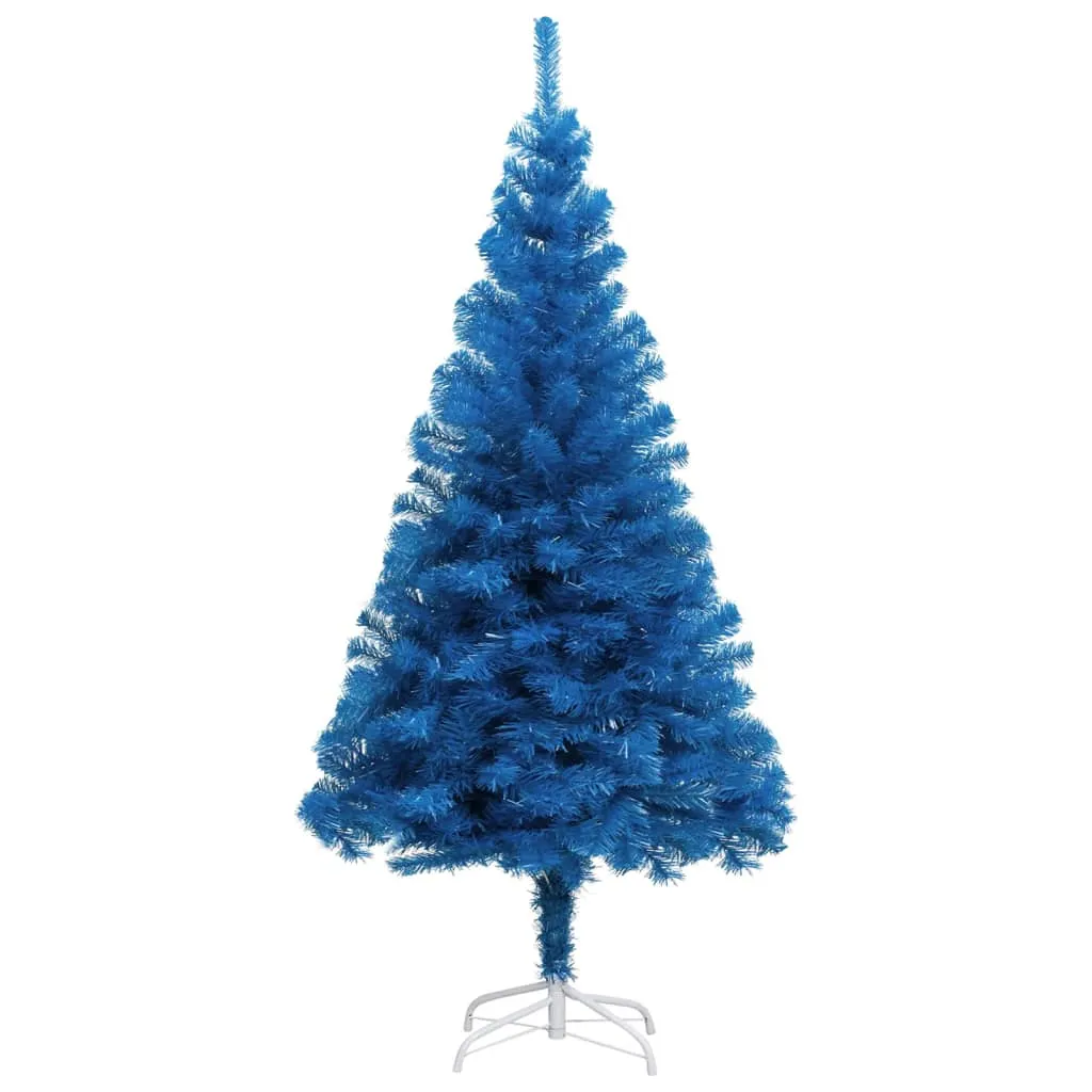 vidaXL Albero di Natale Artificiale Sottile con Base Blu 180 cm PVC