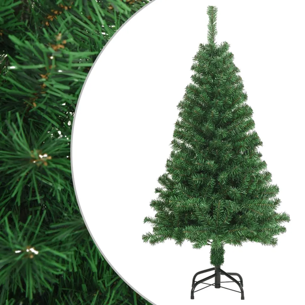 vidaXL Albero di Natale Artificiale con Rami Spessi Verde 150 cm PVC