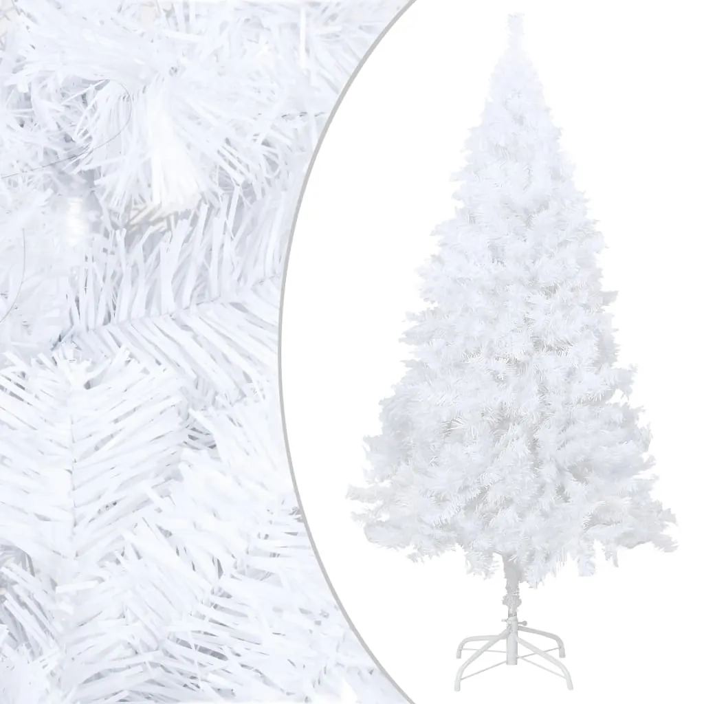 vidaXL Albero di Natale Artificiale con Rami Spessi Bianco 150 cm PVC