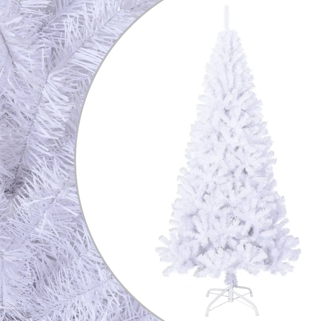 vidaXL Albero di Natale Artificiale con Rami Spessi Bianco 210 cm PVC