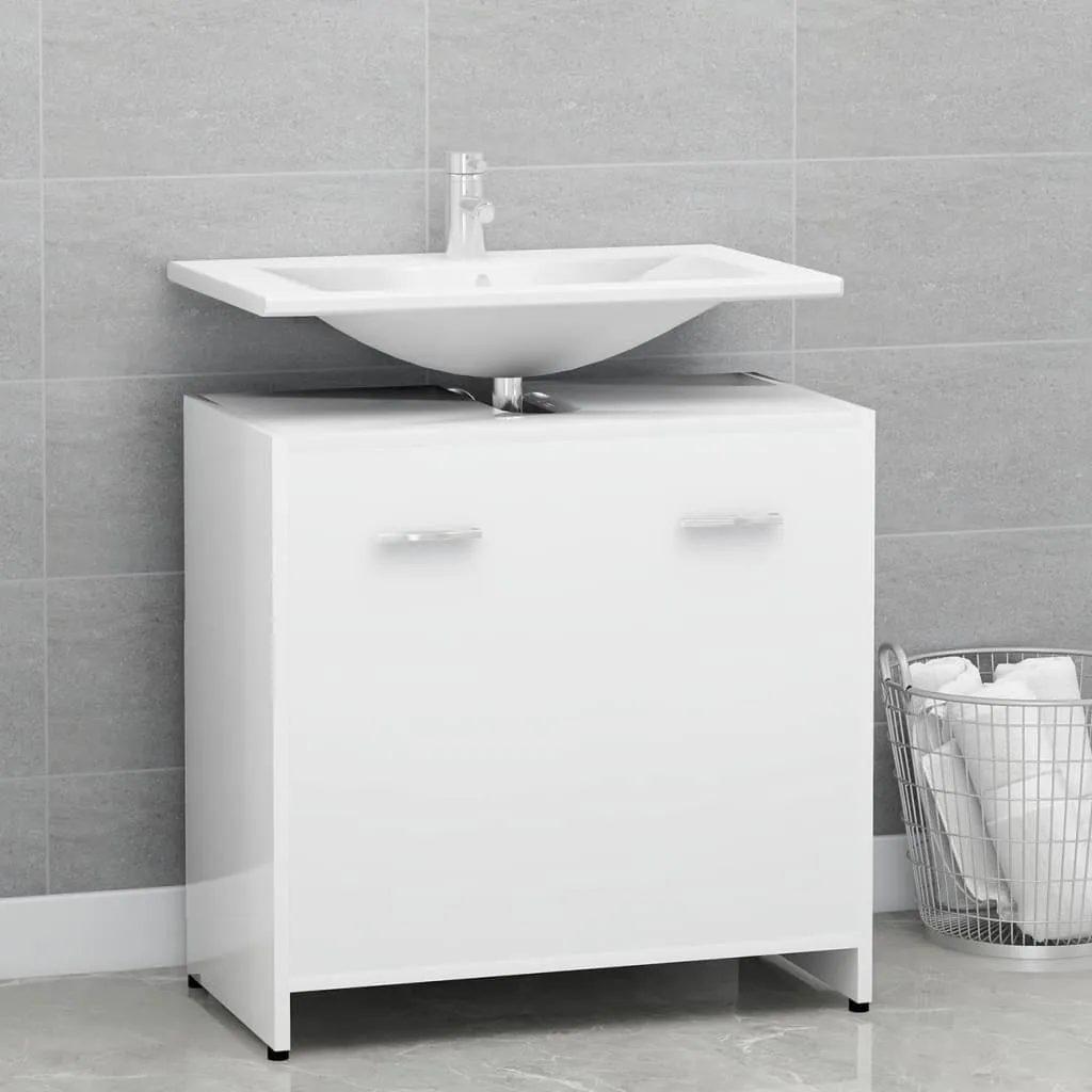 vidaXL Armadio da Bagno Bianco 60x33x61 cm in Legno Multistrato