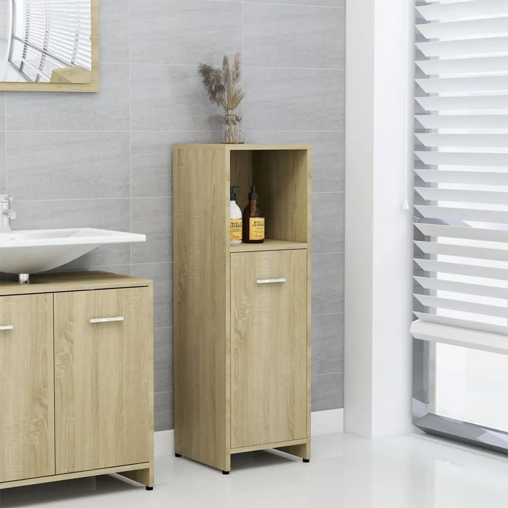 vidaXL Mobile da Bagno Rovere Sonoma 30x30x95 cm in Legno Multistrato