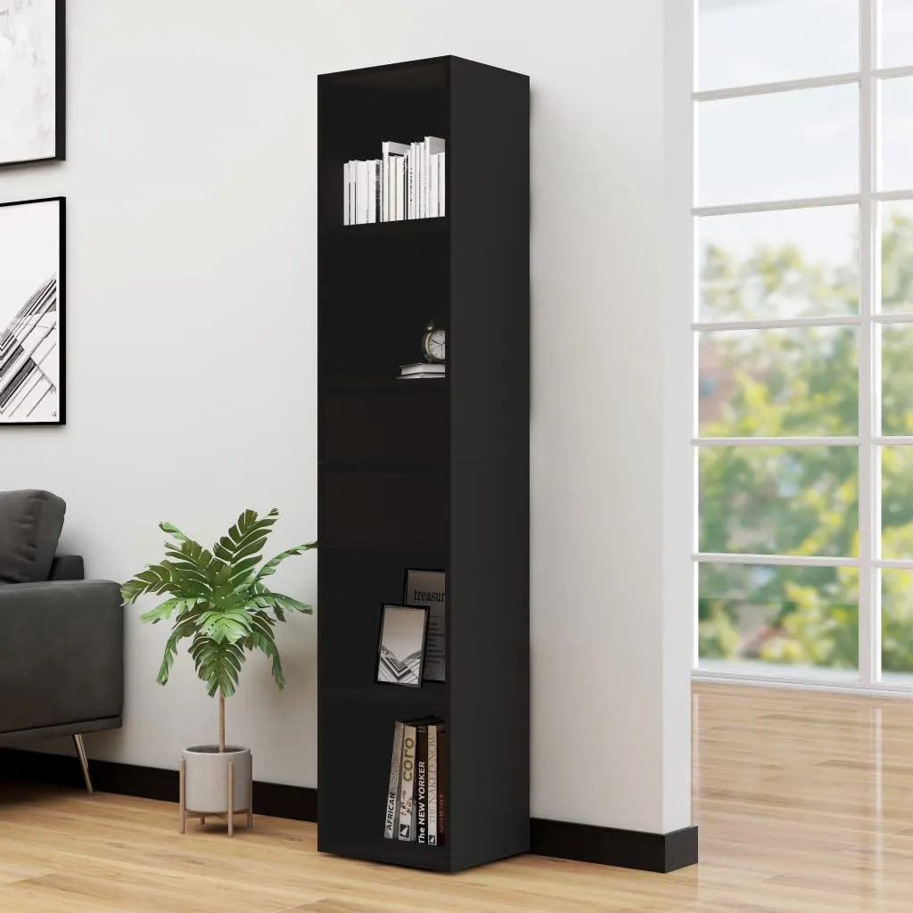 vidaXL Libreria Nera 36x30x171 cm in Legno Multistrato