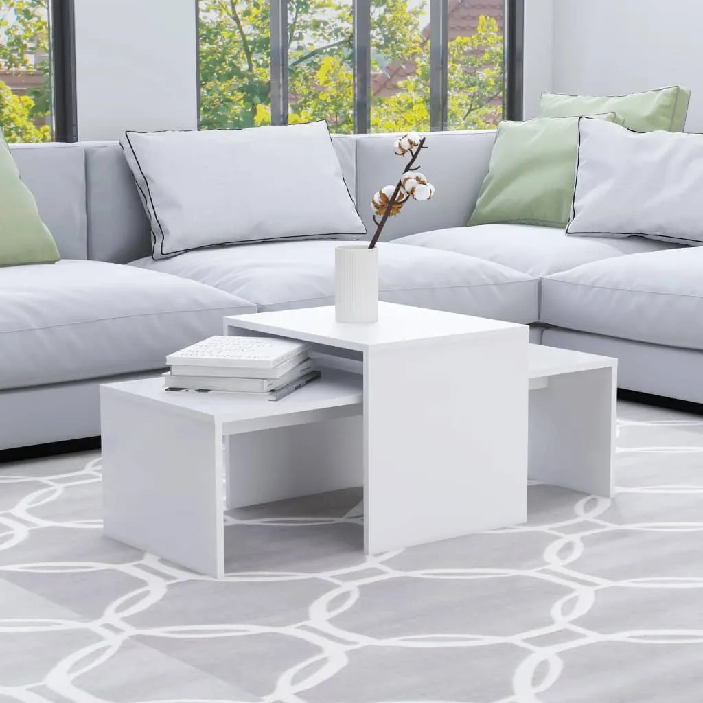 vidaXL Tavolino da Salotto Bianco 100x48x40 cm in Legno Multistrato