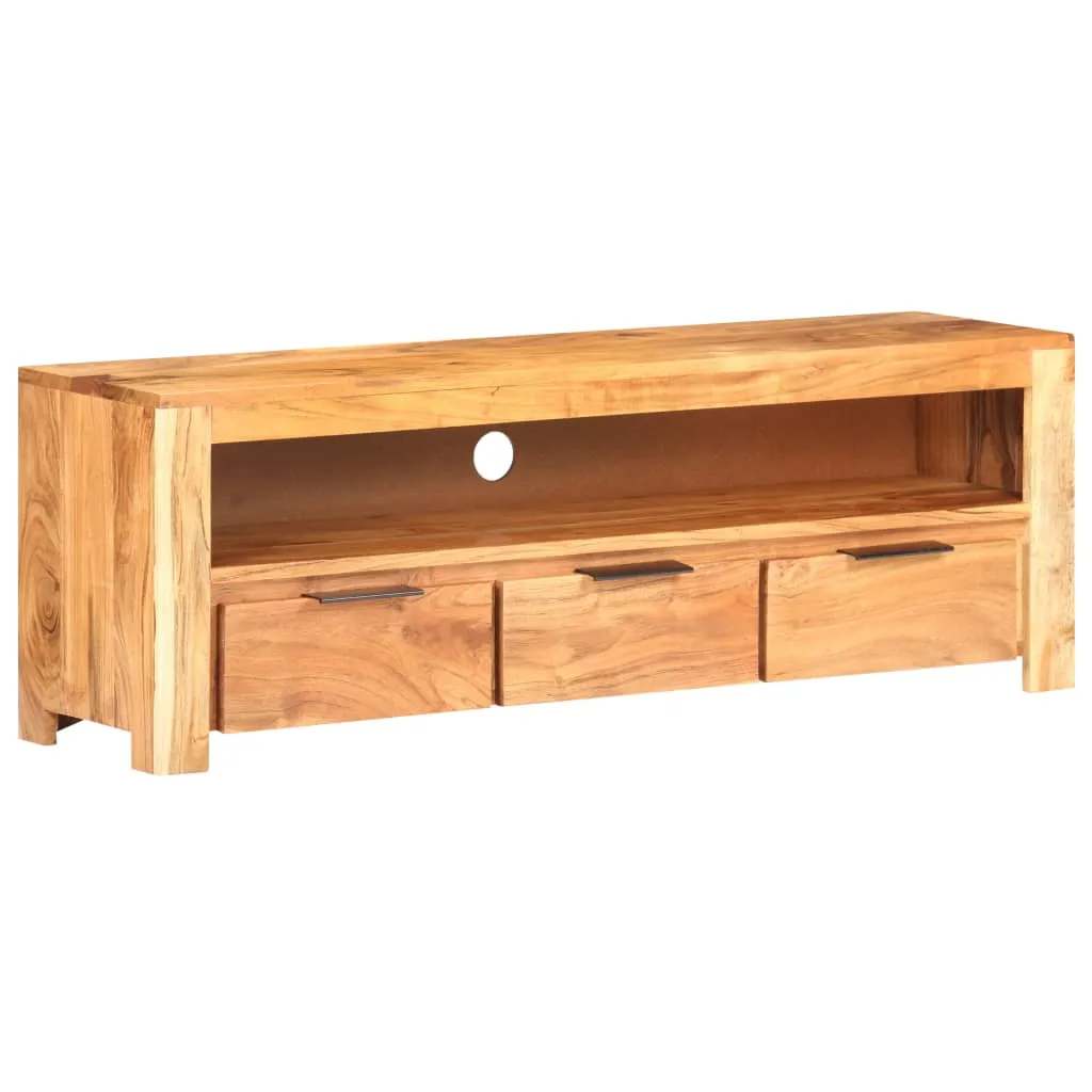 vidaXL Mobile Porta TV 119x30x41 cm in Legno Massello di Acacia