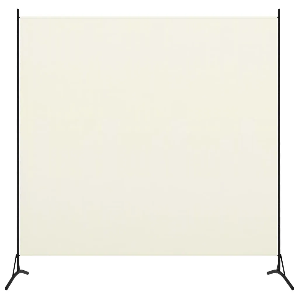 vidaXL Paravento a 1 Pannello Bianco Crema 175x180 cm