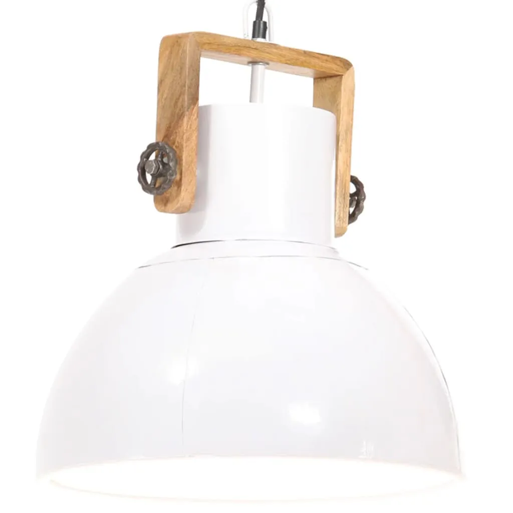 vidaXL Lampada a Sospensione Industriale 25 W Bianca Rotonda 40 cm E27