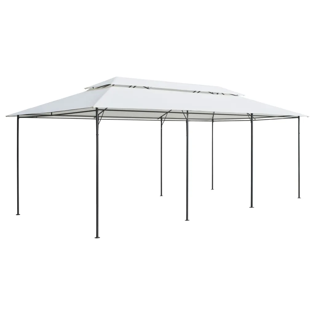 vidaXL Gazebo 600x298x270 cm Bianco 180g/m²