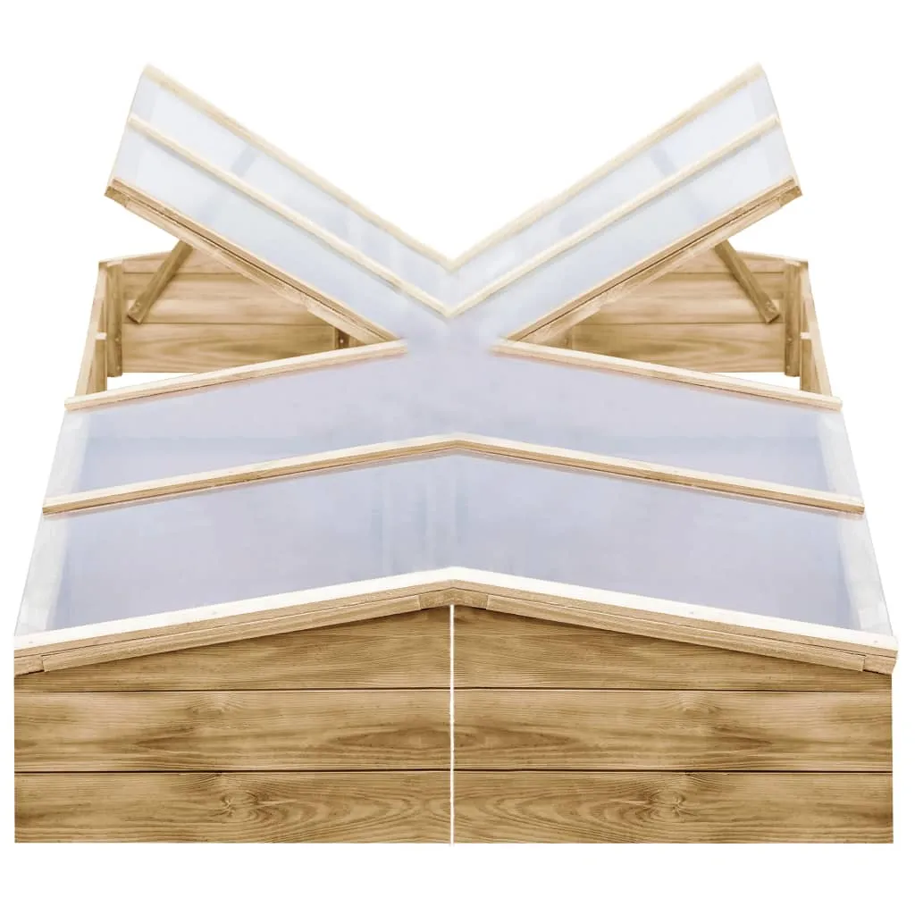 vidaXL Serre 2 pz in Legno di Pino Impregnato 200x50x35 cm