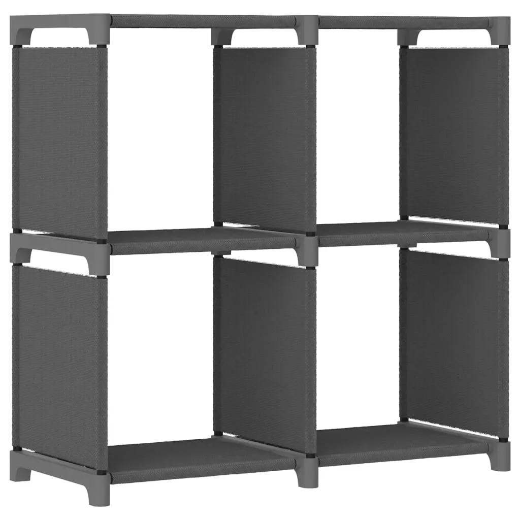 vidaXL Mobile per 4 Scatole a Cubo Grigio 69x30x72,5 cm in Tessuto