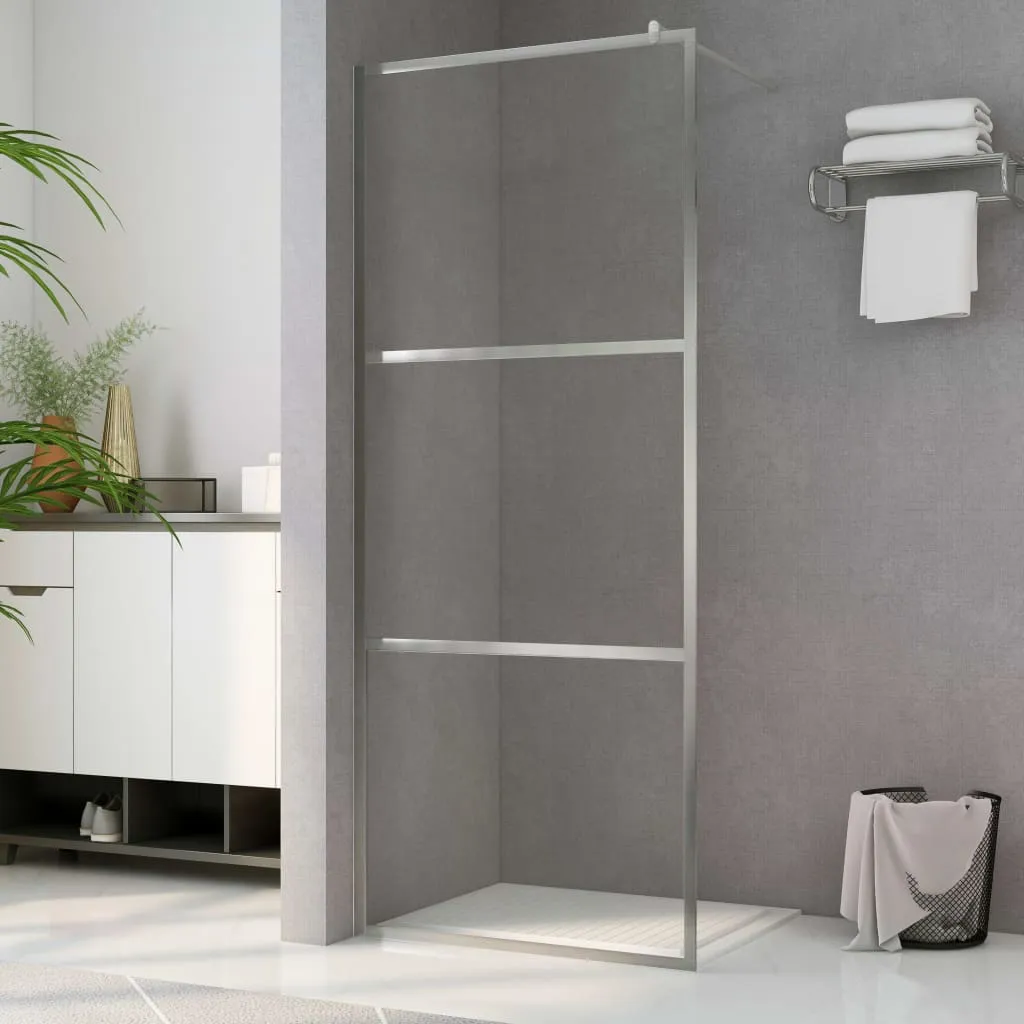 vidaXL Parete per Doccia Walk-in in Vetro Trasparente ESG 80x195 cm