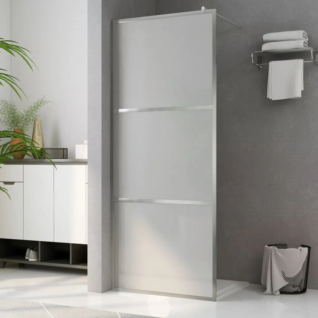 vidaXL Parete per Doccia Walk-in in Vetro Smerigliato ESG 80x195 cm