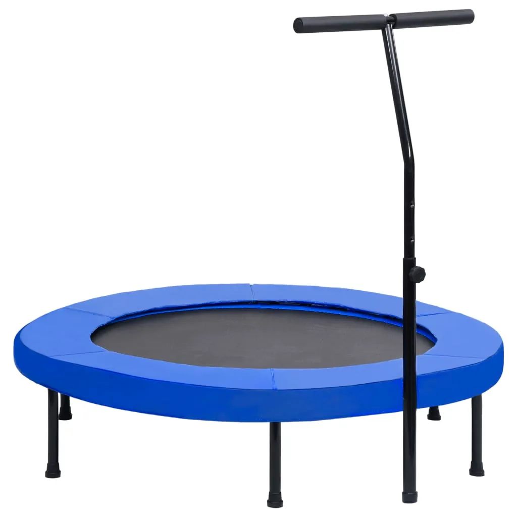 vidaXL Trampolino da Fitness con Manico e Tappetino di Sicurezza 122cm