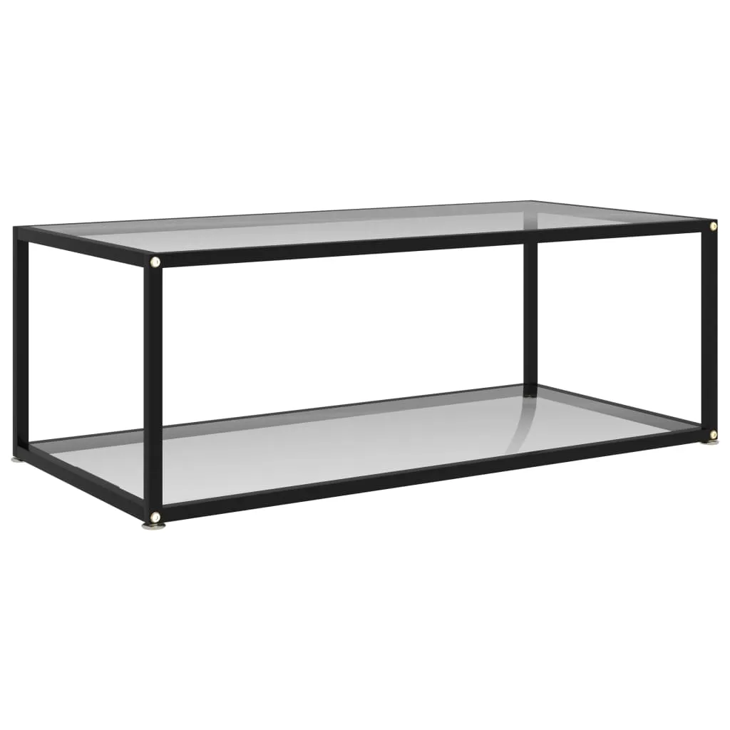 322897 vidaXL Coffee Table Transparent 100x50x35 cm Tempered Glass