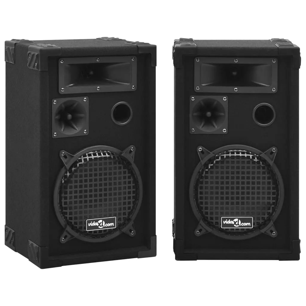 vidaXL Altoparlanti da Palco Hifi Professionali Passivi 2 pz 800W Neri