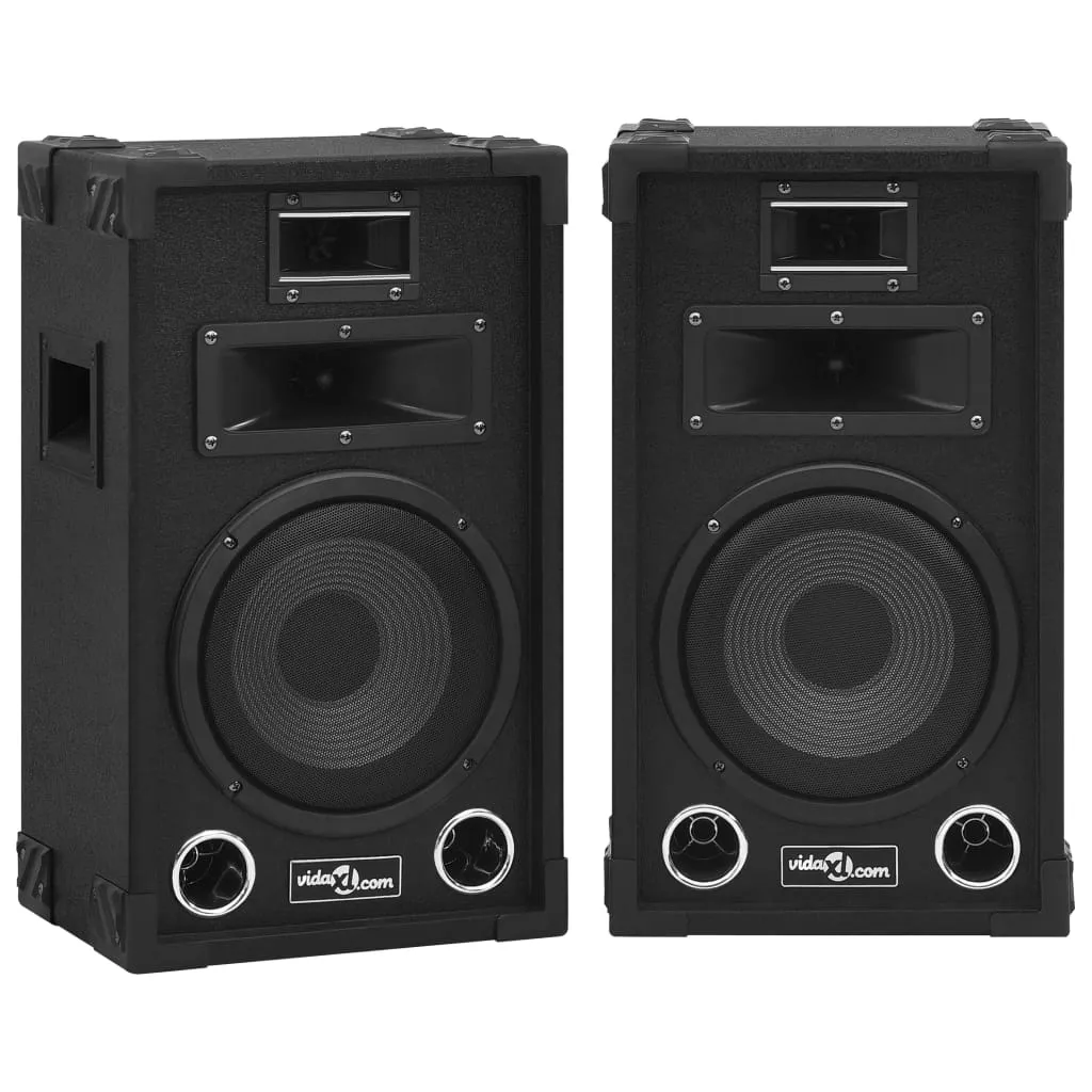 vidaXL Altoparlanti da Palco Hifi Professionali Passivi 2 pz 800W Neri