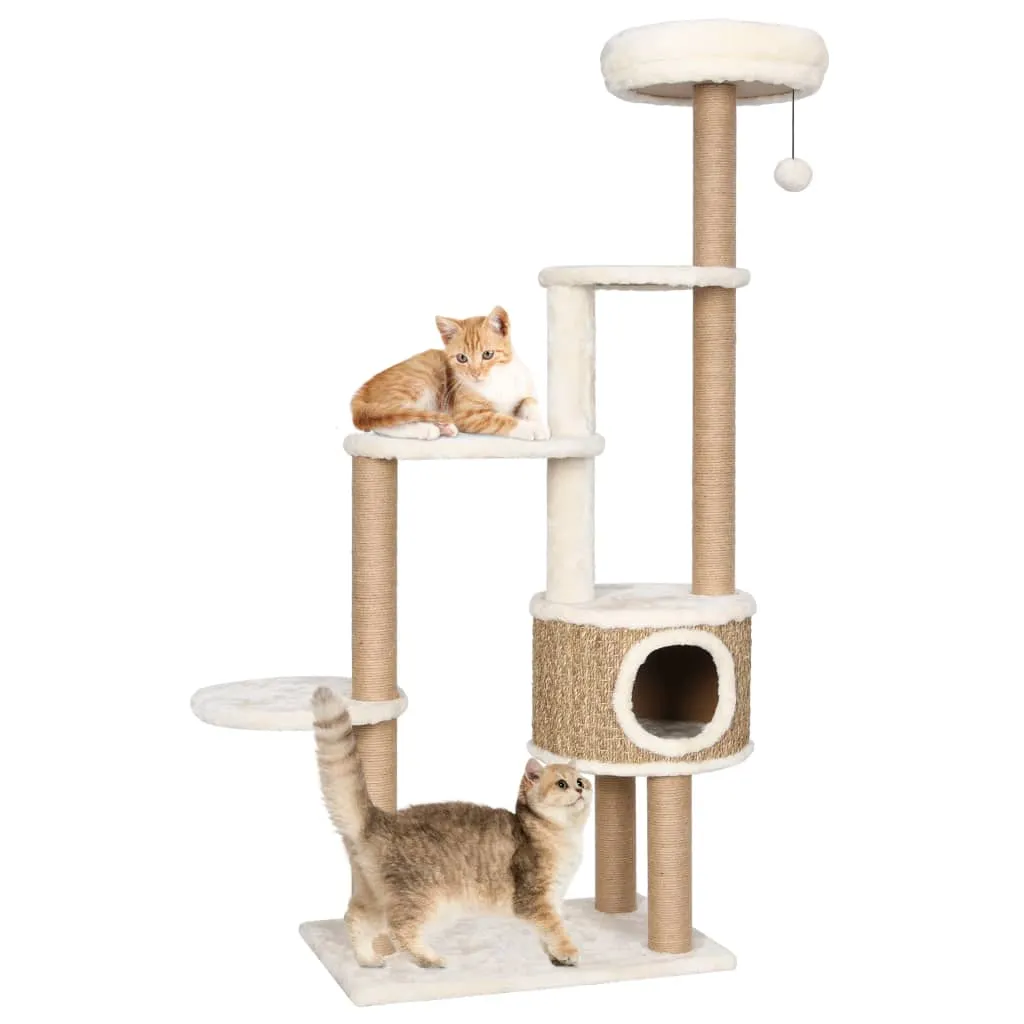 vidaXL Albero per Gatti con Cuscino Lusso e Tiragraffi 148cm in Giunco