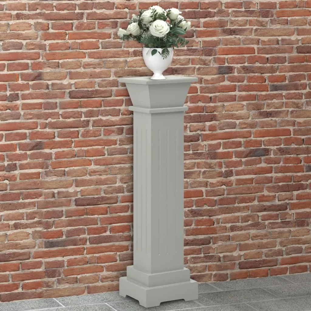 vidaXL Piedistallo per Piante Quadrato Classico Grigio 17x17x66 cm MDF