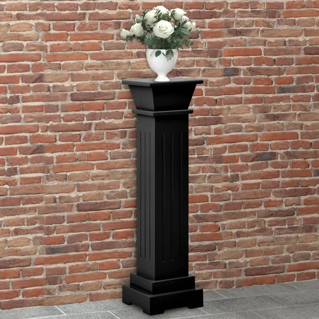 vidaXL Piedistallo per Piante Quadrato Classico Nero 17x17x66 cm MDF