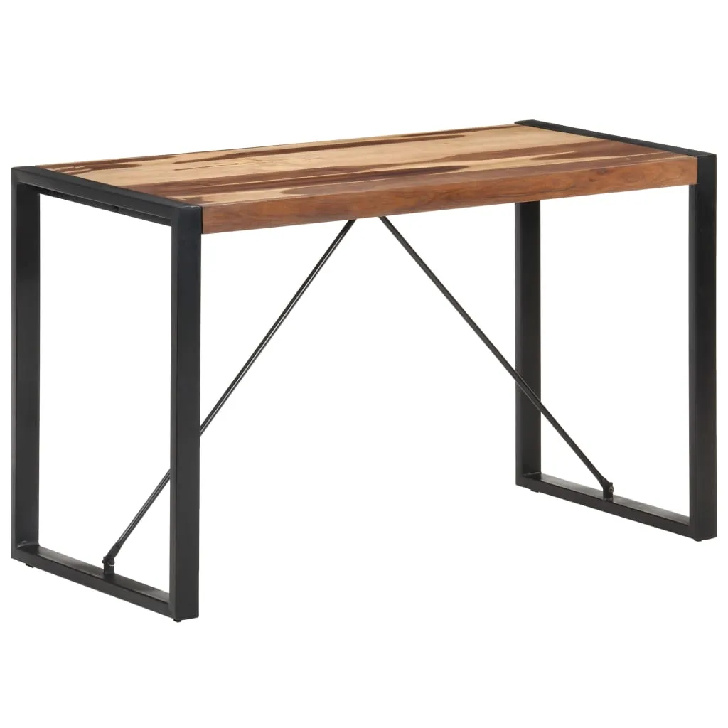 vidaXL Tavolo da Pranzo 120x60x75 cm Legno Massello Finitura Sheesham