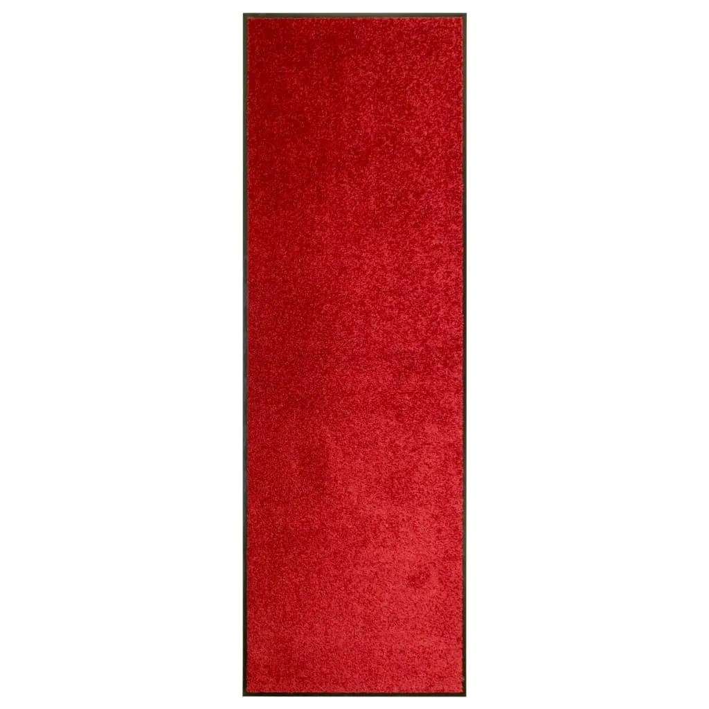 vidaXL Zerbino Lavabile Rosso 60x180 cm