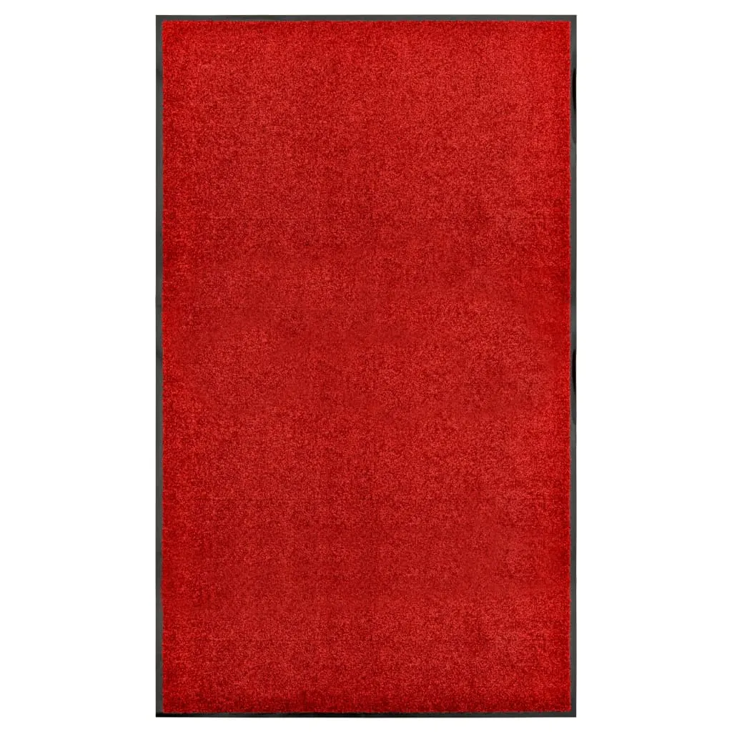 vidaXL Zerbino Lavabile Rosso 90x150 cm