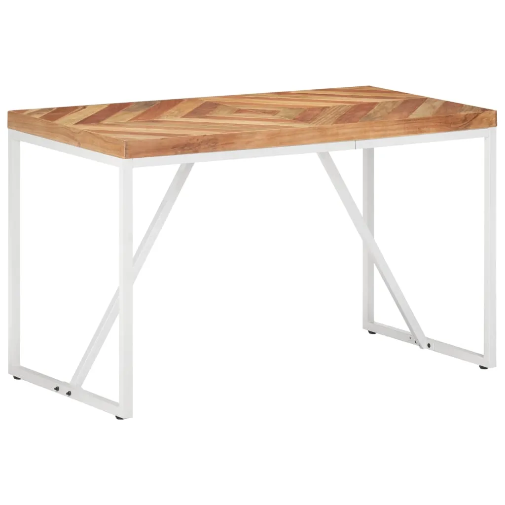 vidaXL Tavolo da Pranzo 120x60x76 cm Legno Massello di Acacia e Mango