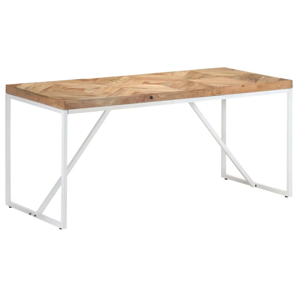 vidaXL Tavolo da Pranzo 160x70x76 cm in Legno Massello Acacia e Mango