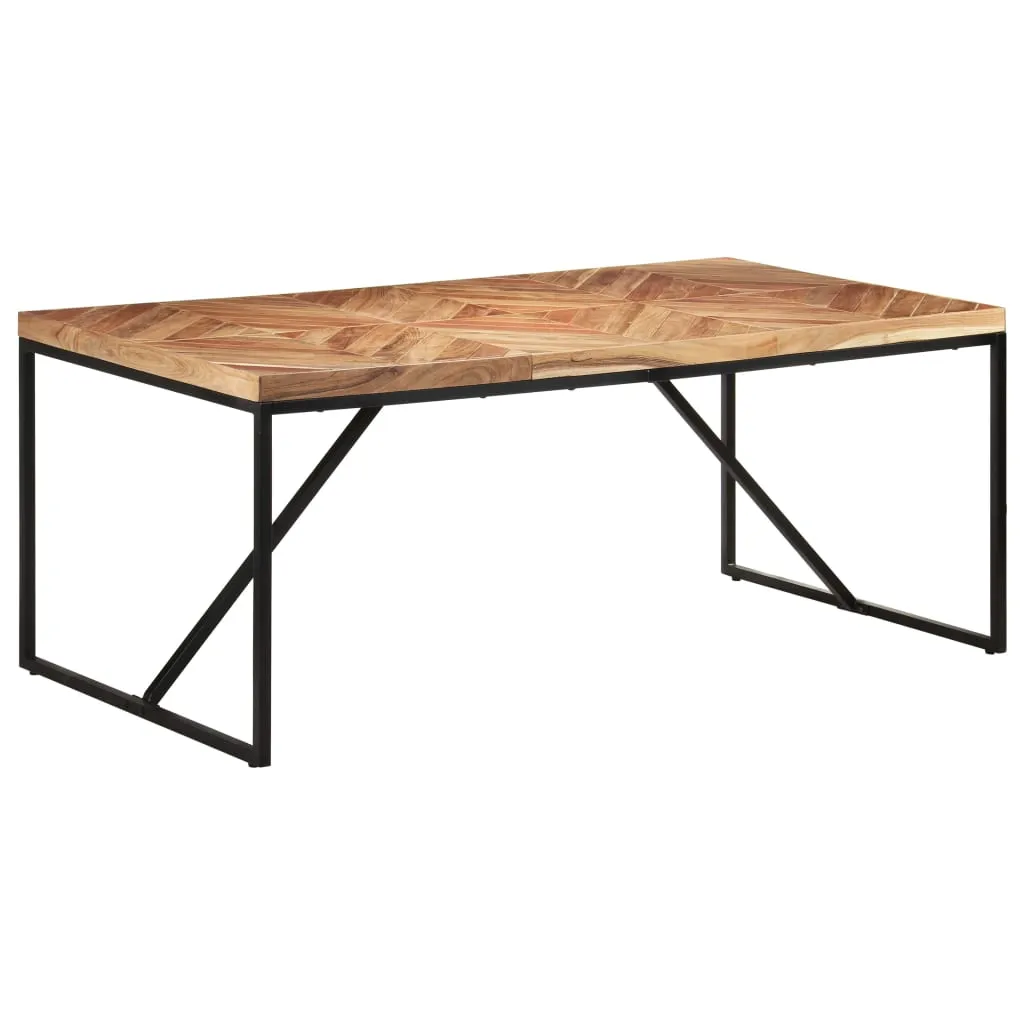 vidaXL Tavolo da Pranzo 180x90x76 cm Legno Massello di Acacia e Mango