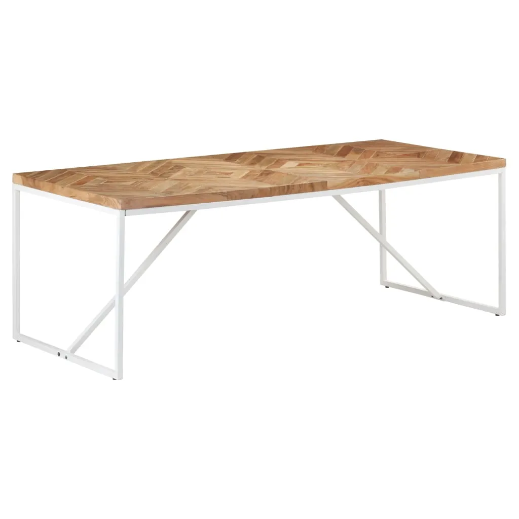 vidaXL Tavolo da Pranzo 200x90x76 cm Legno Massello di Acacia e Mango