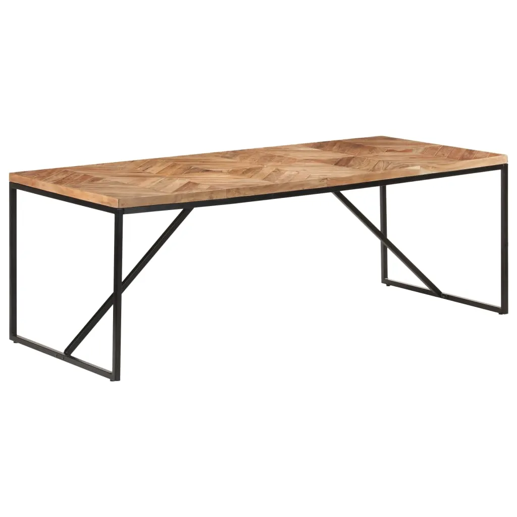 vidaXL Tavolo da Pranzo 200x90x76 cm Legno Massello di Acacia e Mango