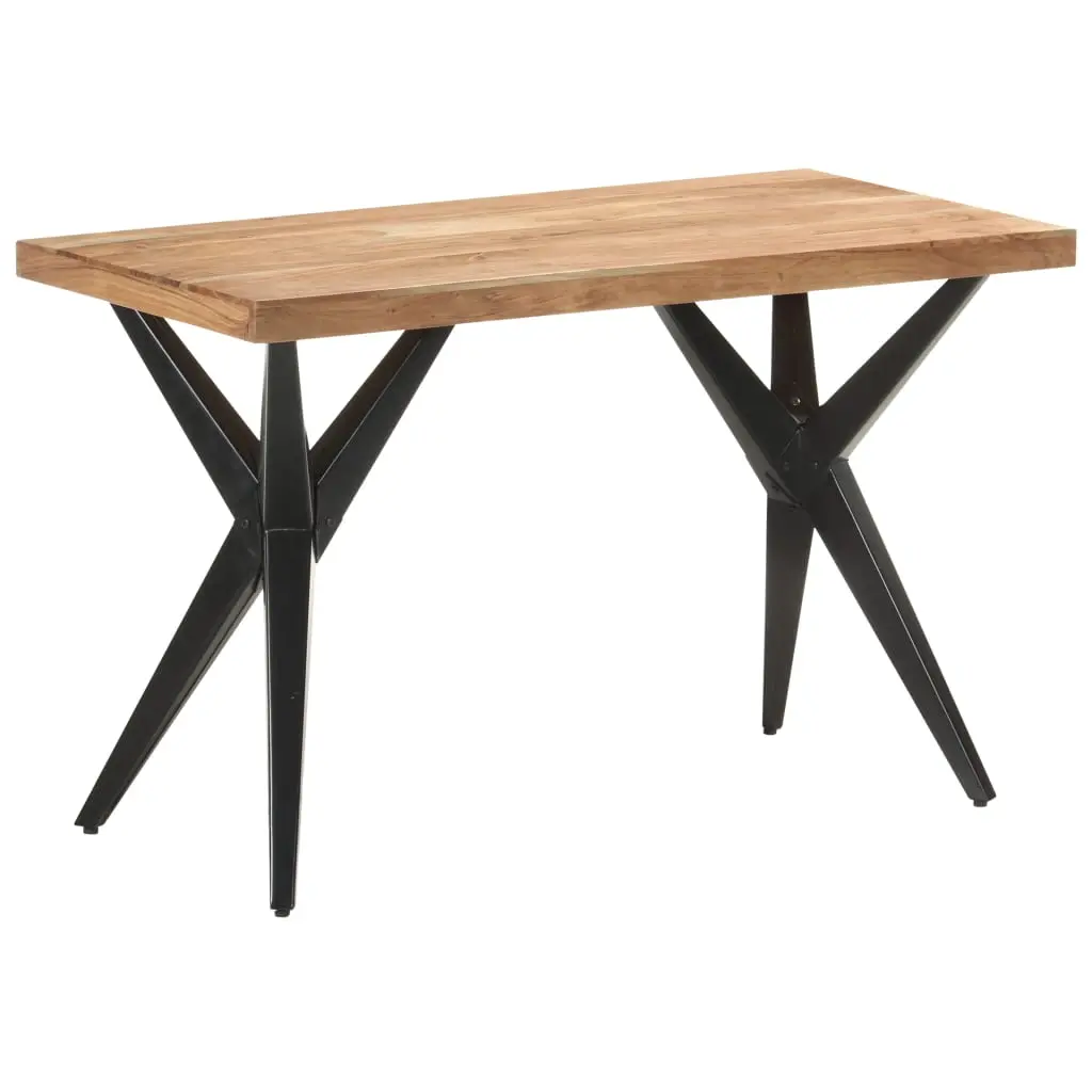 Tavolo da Pranzo 120x60x76 cm in Legno Massello di Acacia