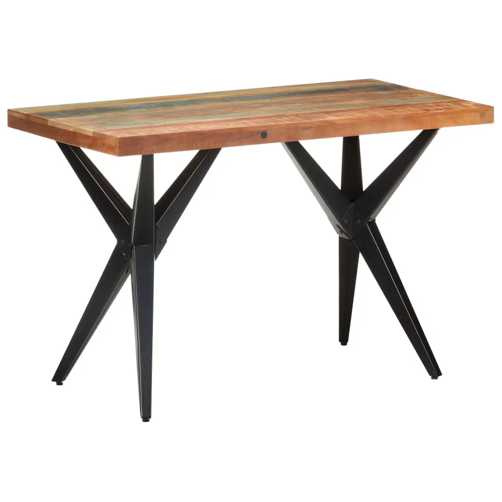 vidaXL Tavolo da Pranzo 120x60x76 cm in Legno Massello di Recupero