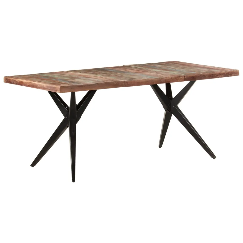 vidaXL Tavolo da Pranzo 180x90x76 cm in Legno Massello di Recupero