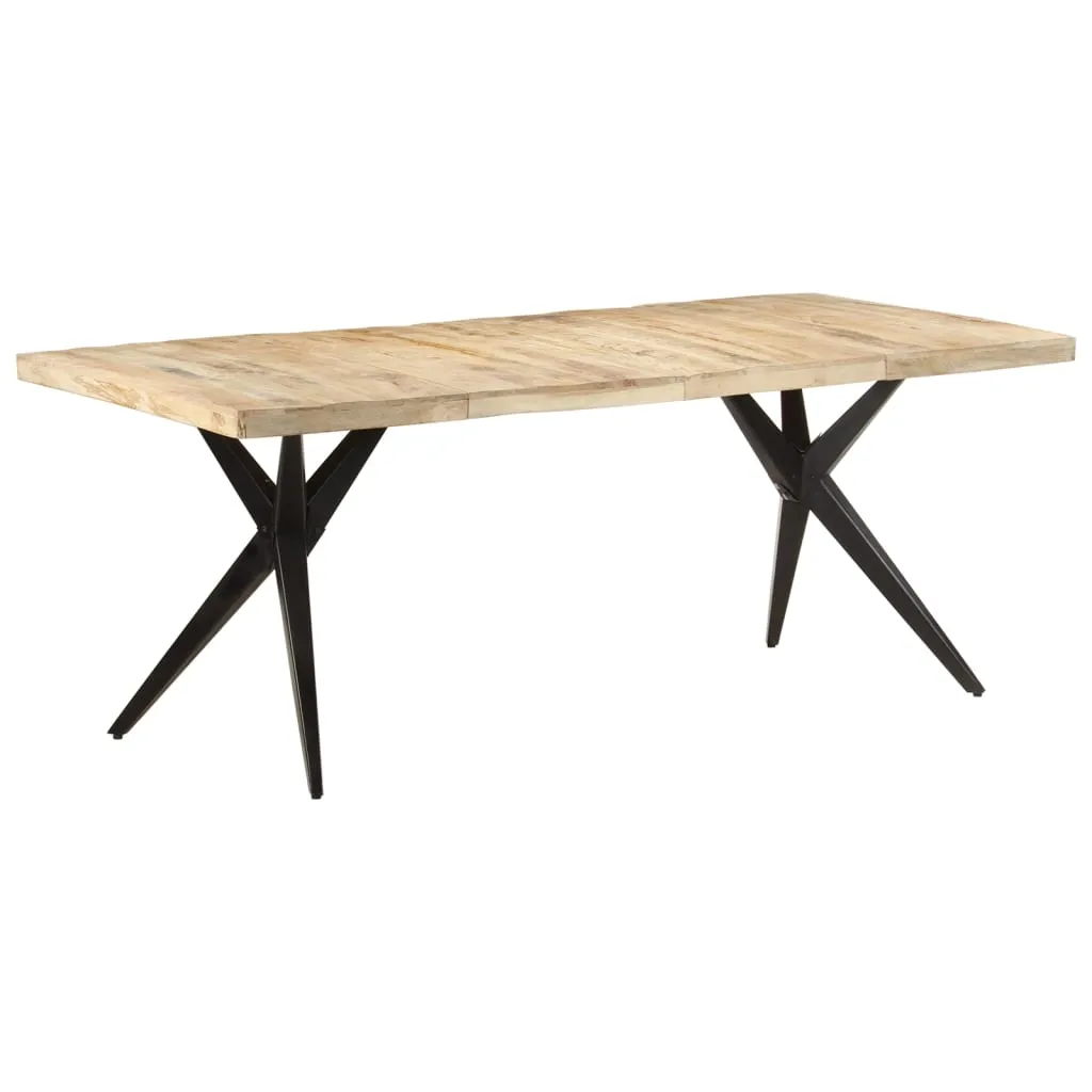 vidaXL Tavolo da Pranzo 200x90x76 cm in Legno di Mango Grezzo