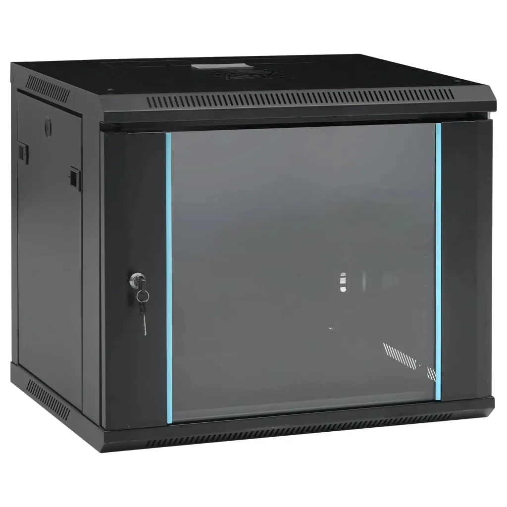 vidaXL Armadietto di Rete a Parete 9U da 19" IP20 600x450x510 mm