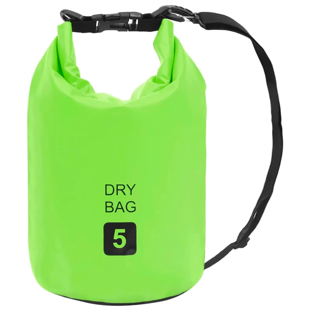 vidaXL Borsa Impermeabile Verde 5 L in PVC