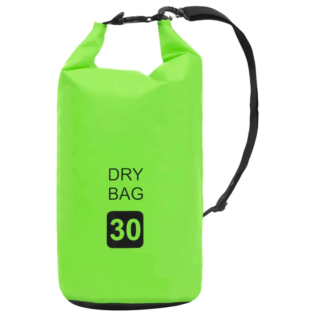 vidaXL Borsa Impermeabile Verde 30 L in PVC