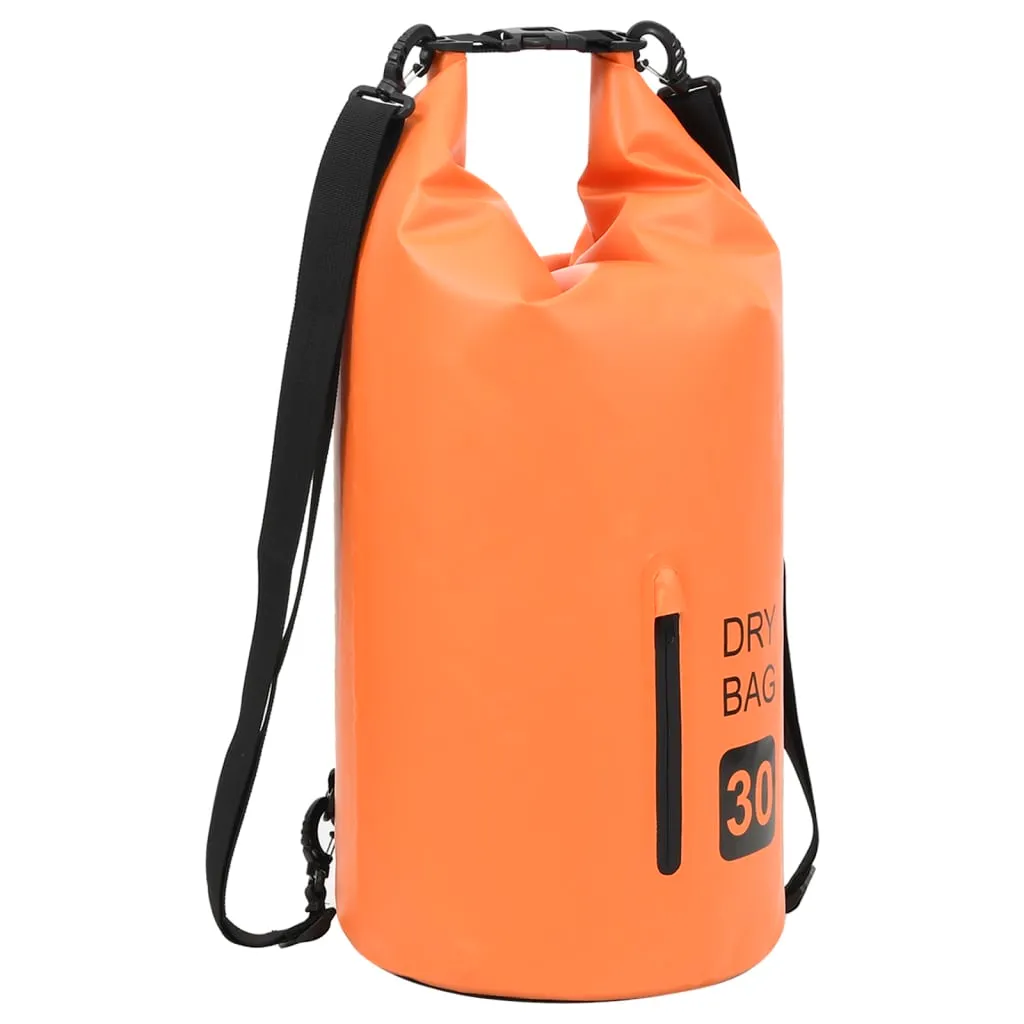 vidaXL Borsa Impermeabile con Cerniera Arancione 30 L in PVC